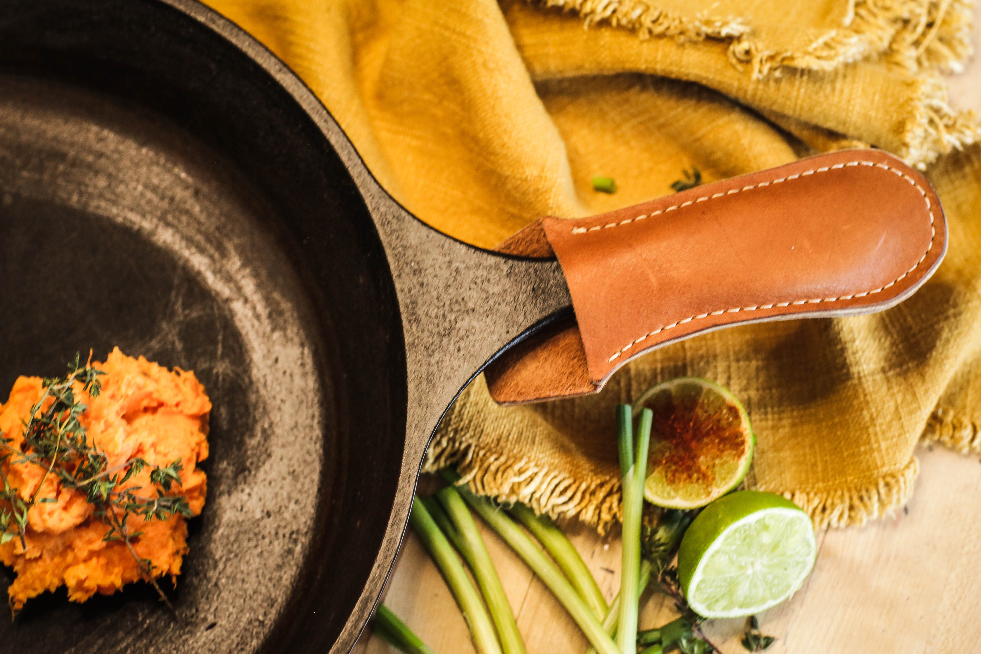 Leather Skillet Sleeve image 0